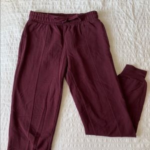 Burgundy joggers